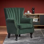 Fotel TITAN 73 cm ciemny zielony / zielony velvet do wnętrza