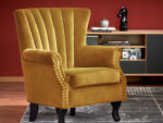 Fotel TITAN 73 cm musztardowy velvet do wnętrza