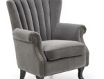 Fotel TITAN 73 cm popielaty velvet do wnętrza