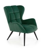 Fotel wypoczynkowy TYRION 75 cm ciemny zielony / zielony velvet do salonu