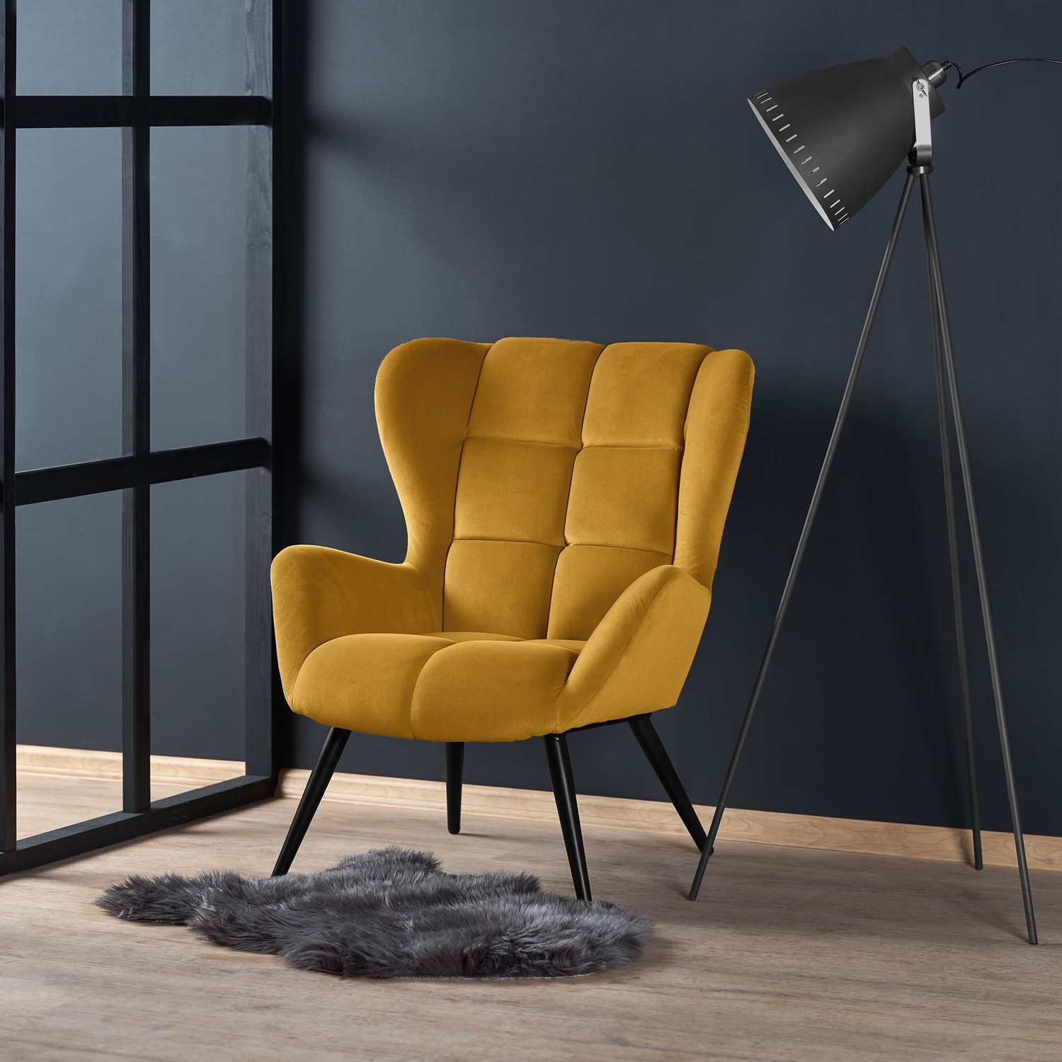 product-2459-1.jpg Fotel wypoczynkowy TYRION 75 cm musztardowy velvet do salonu - obrazek 1