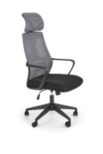 Fotel pracowniczy VALDEZ 64 cm popielaty / czarny do biura i gabinetu