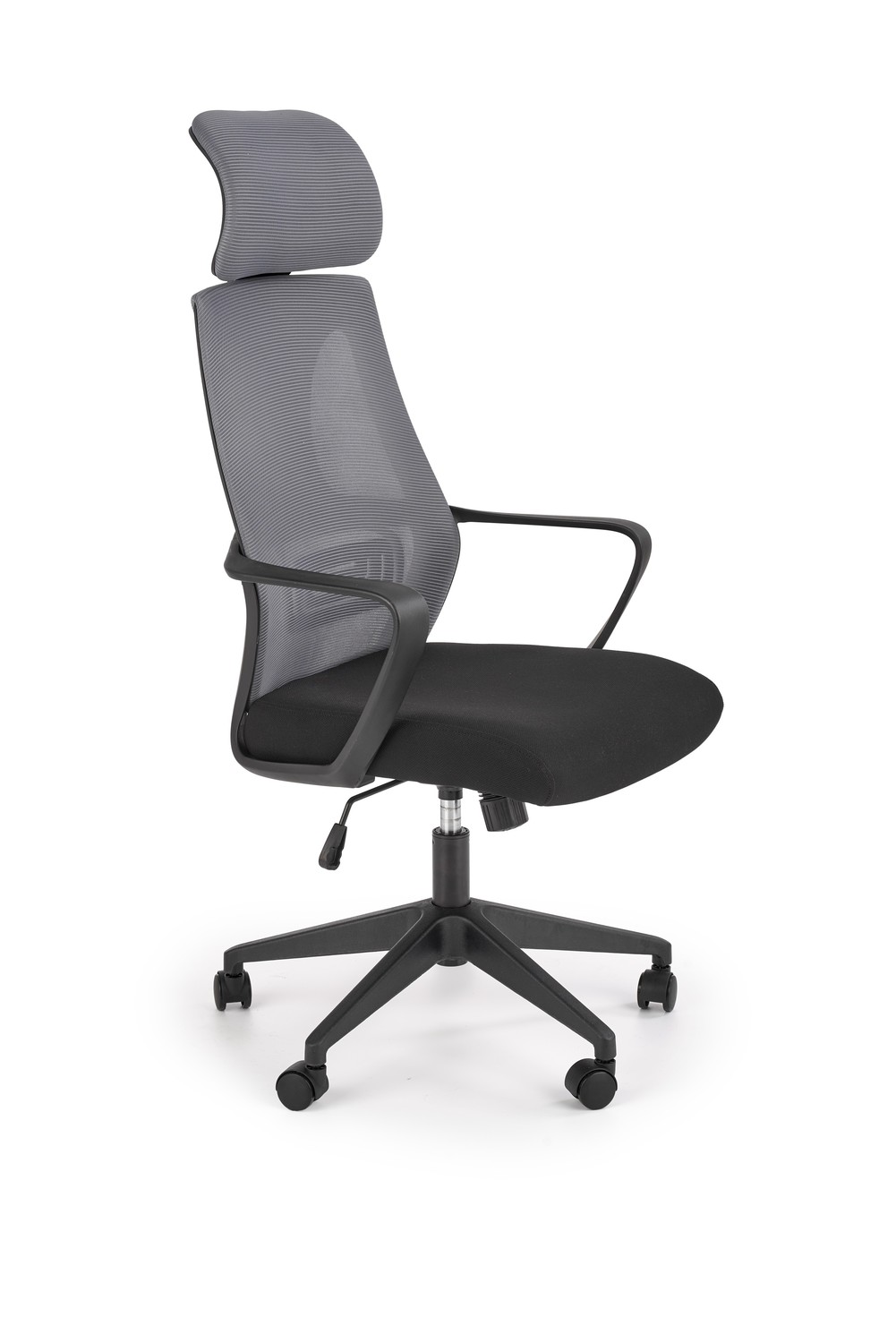 product-2474-1.jpg Fotel pracowniczy VALDEZ 64 cm popielaty / czarny do biura i gabinetu - obrazek 1