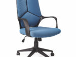 Fotel gabinetowy VOYAGER 64 cm niebieski / czarny do biura i gabinetu