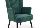 Fotel wypoczynkowy DELGADO 75 cm ciemny zielony velvet do salonu