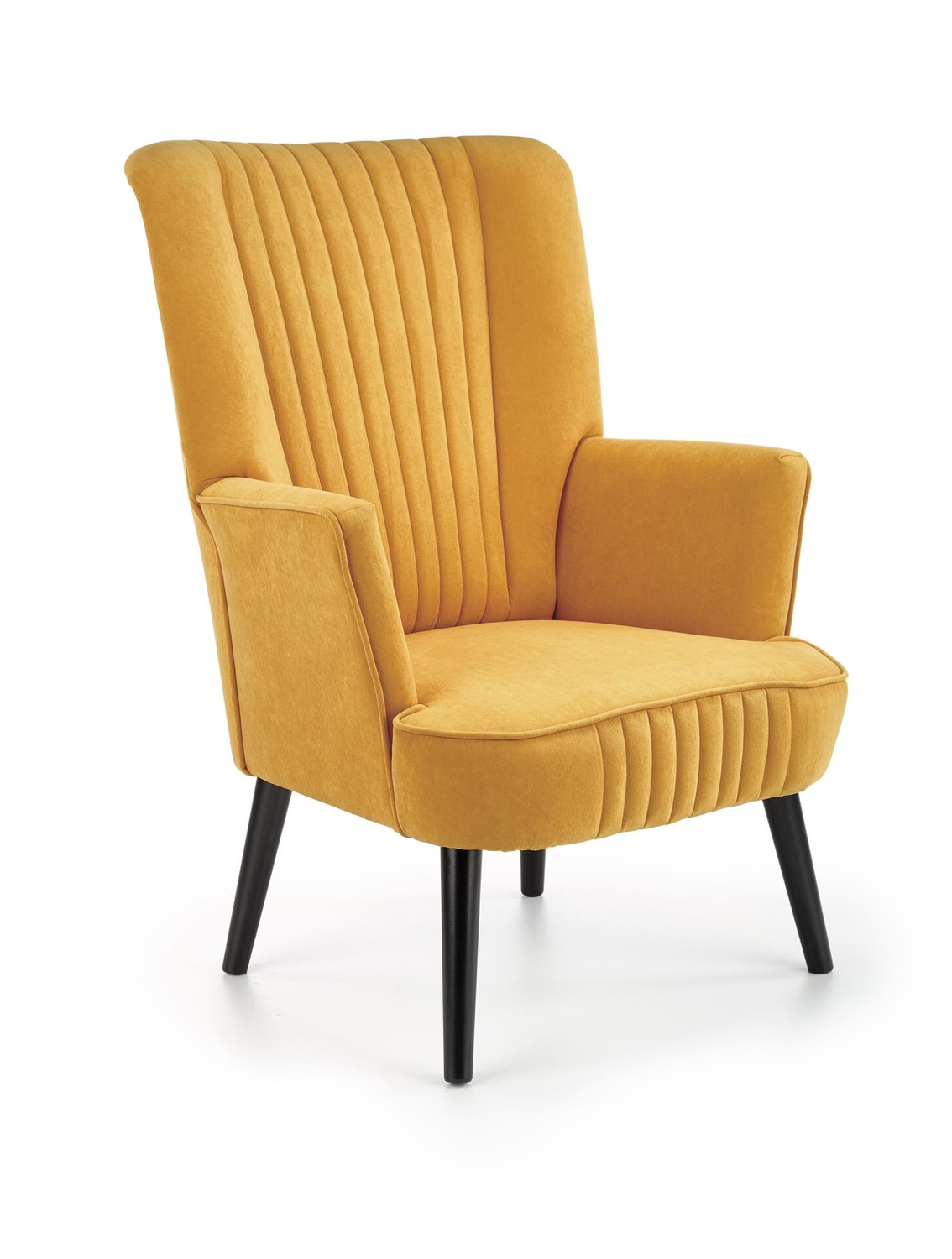 product-2745-1.jpg Fotel wypoczynkowy DELGADO 75 cm musztardowy velvet do salonu - obrazek 1