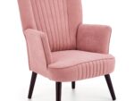 Fotel wypoczynkowy DELGADO 75 cm różowy velvet do salonu