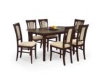 Stół rozkładany FRYDERYK 160/240 cm 90x160 - 240 cm ciemny orzech MDF do jadalni