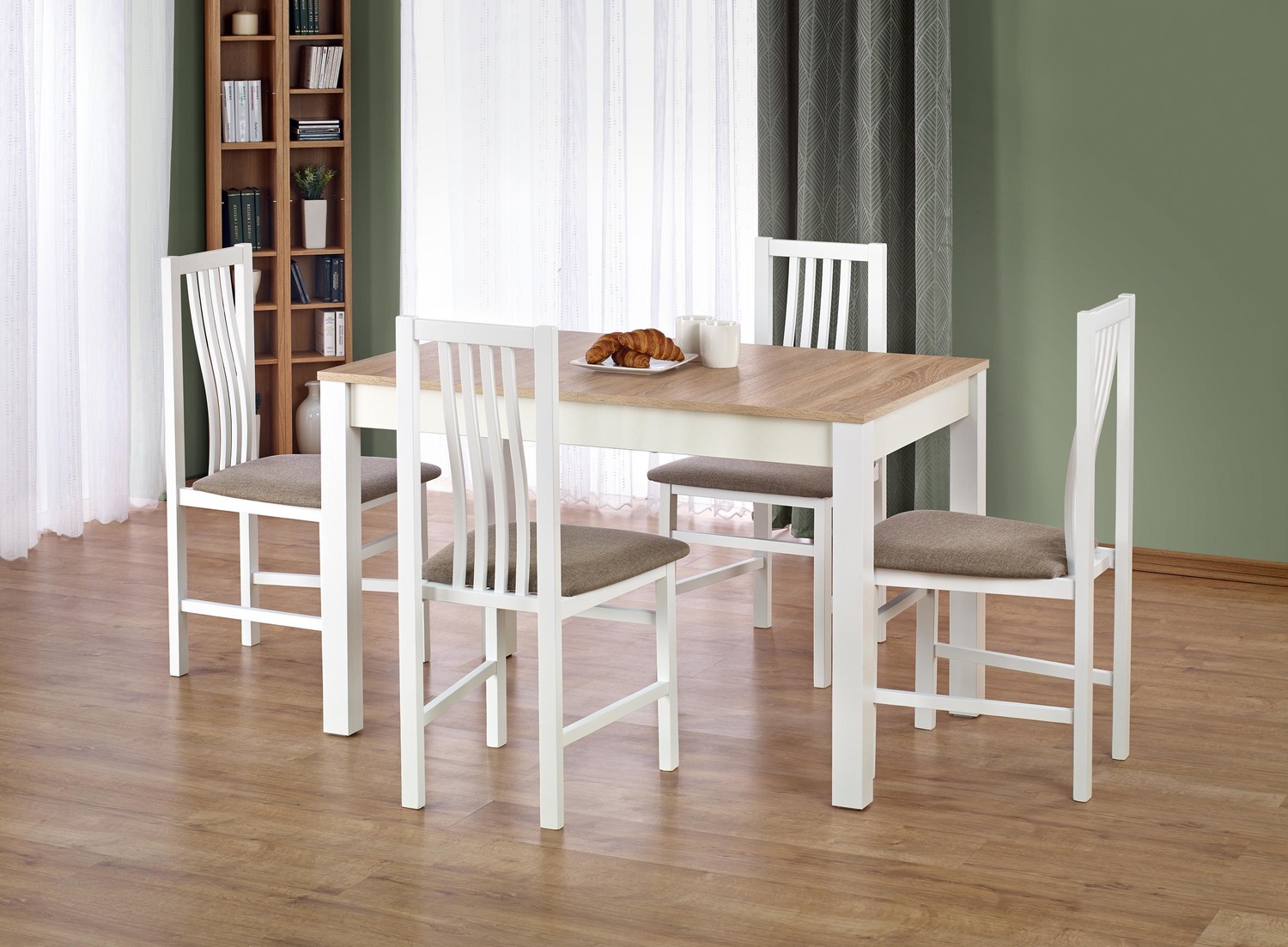 product-2818-1.jpg Stół KSAWERY 68x120 cm dąb sonoma / biały do jadalni - obrazek 1