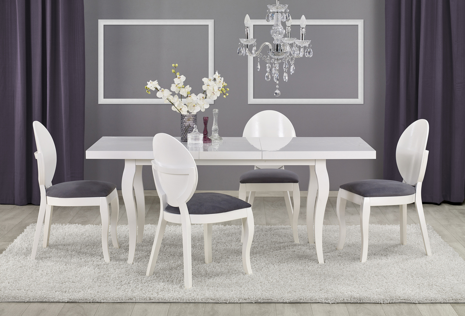 product-3018-1.jpg Stół rozkładany MOZART 160-240/90 90x160 - 240 cm biały do jadalni - obrazek 1