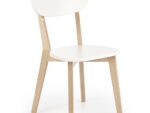 Krzesło BUGGI 45 cm naturalny / biały zestaw 2 szt do jadalni