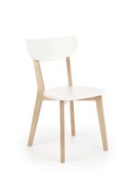 Krzesło BUGGI 45 cm naturalny / biały zestaw 2 szt do jadalni