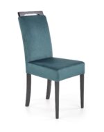 Krzesło CLARION 2 42 cm ciemny zielony / czarny zestaw 2 szt do jadalni