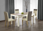 Stół rozkładany SEWERYN 160/300 cm 90x160 - 300 cm dąb sonoma / biały MDF do jadalni