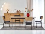 Stół rozkładany SMART 100x170 - 250 cm dąb naturalny / czarny do jadalni