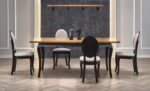 Stół rozkładany WINDSOR 90x160 - 240 cm czarny do jadalni