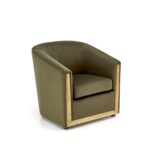 Fotel wypoczynkowy ENRICO 77 cm zielony velvet do salonu