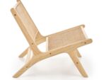 Fotel rattanowy FODEN 2 65 cm naturalny rattan do salonu
