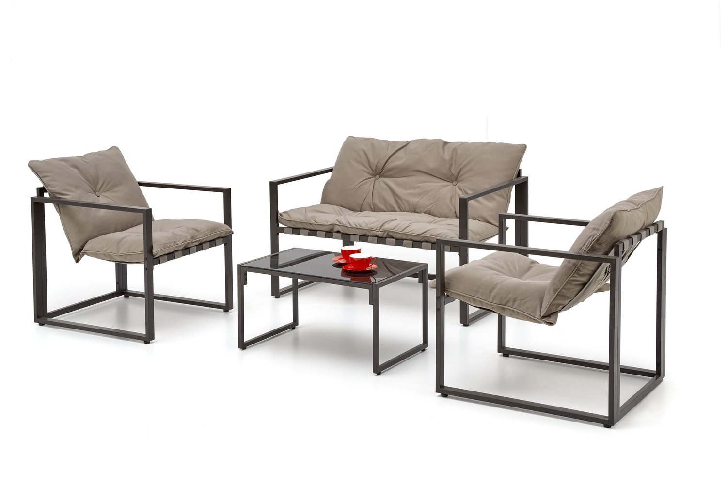 product-3748-1.jpg Zestaw ogrodowy SHARK 65 - 118 cm ciemny brąz / cappuccino na taras i do ogrodu - obrazek 1