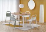 Stół rozkładany RINGO 102x102 - 142 cm dąb craft / biały MDF do jadalni