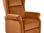 Fotel rozkładany AGUSTIN 2 75 cm cynamonowy velvet BLUVEL z funkcją relax