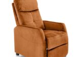 Fotel rozkładany FELIPE 2 64 cm cynamonowy velvet z funkcją relax do salonu