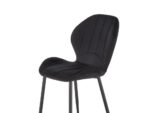 Krzesło K538 tapicerowane velvet czarny do jadalni