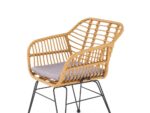 Krzesło K541 rattan syntetyczny naturalny / popielaty do jadalni