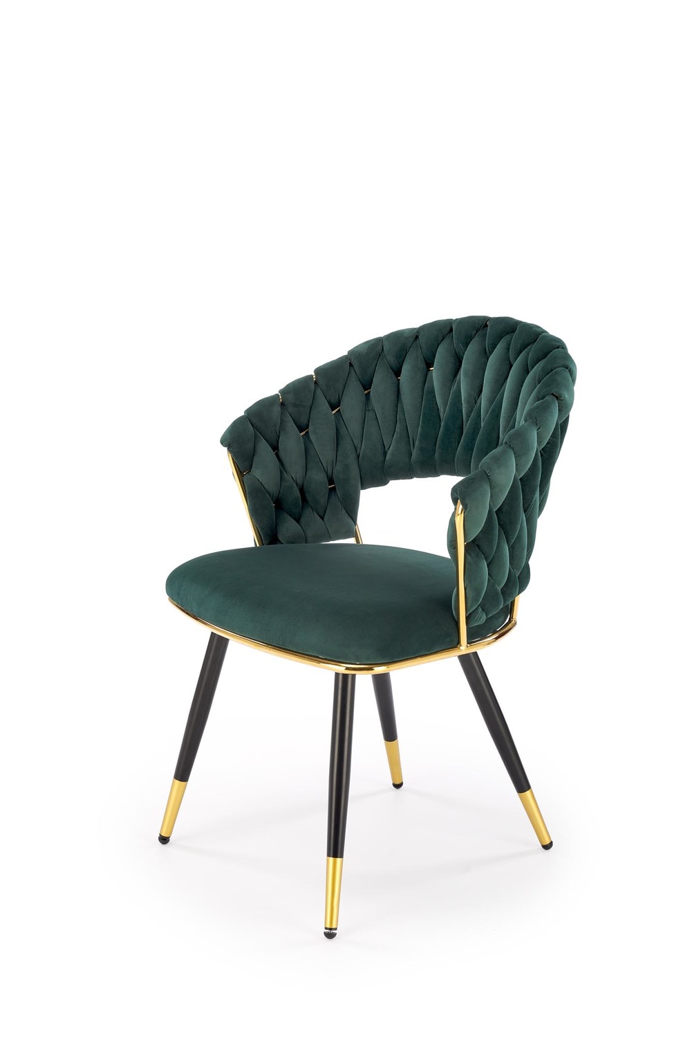 product-5234-1.jpg Krzesło K551 tapicerowane velvet ciemny zielony / złoty do jadalni - obrazek 1