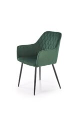 Krzesło K558 tapicerowane velvet ciemny zielony do jadalni