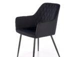 Krzesło K558 tapicerowane velvet czarny do jadalni