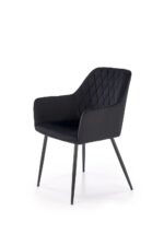 Krzesło K558 tapicerowane velvet czarny do jadalni