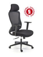 Fotel gabinetowy SONAR 65 cm czarny do biura i gabinetu