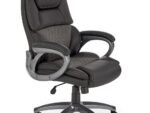 Fotel gabinetowy STEVEN 65 cm popielaty / czarny do biura i gabinetu