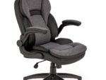 Fotel gabinetowy VALERIO 67 cm popielaty / czarny do biura i gabinetu