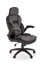 Fotel gabinetowy VALERIO 67 cm popielaty / czarny do biura i gabinetu
