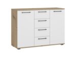 Komoda FORMO system szaf modułowych 40 - 116 cm dąb artisan / biały do salonu lub sypialni
