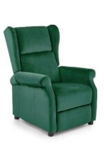 Fotel rozkładany AGUSTIN 2 75 cm ciemny zielony velvet BLUVEL z funkcją relax