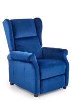 Fotel rozkładany AGUSTIN 2 75 cm granatowy velvet BLUVEL z funkcją relax