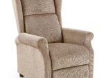 Fotel masujący rozkładany AGUSTIN M 75 cm beżowy z funkcją relax do salonu