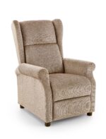 Fotel masujący rozkładany AGUSTIN M 75 cm beżowy z funkcją relax do salonu