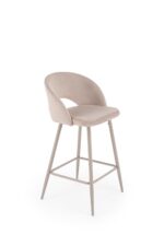 Krzesło barowe H96 48 cm kaszmir / beżowy zestaw 2 szt do kuchni i jadalni