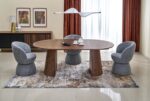 Stół rozkładany FARGO 120x120 - 210 cm orzechowy / orzech MDF do jadalni