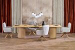 Stół rozkładany EVEREST 100x200 - 300 cm dąb naturalny MDF do jadalni