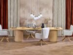 Stół rozkładany EVEREST 100x200 - 300 cm dąb naturalny MDF do jadalni
