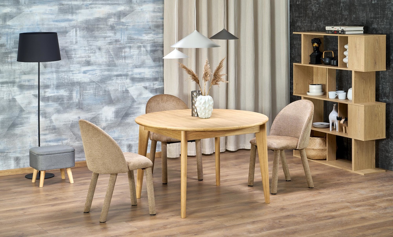 product-6206-1.jpg Stół rozkładany MAGNUS 120x120 - 200 cm dąb naturalny MDF do jadalni - obrazek 1