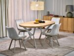 Stół rozkładany PERONI 100x100 - 250 cm kaszmir do jadalni