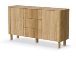 Komoda ARANGO KM-1 150 cm dąb hikora MDF do salonu lub sypialni
