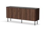 Komoda SOLANO KM-1 160 cm czarny / orzech MDF do salonu lub sypialni