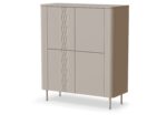 Komoda TIRANTE KM-2 100 cm kaszmir MDF do salonu lub sypialni
